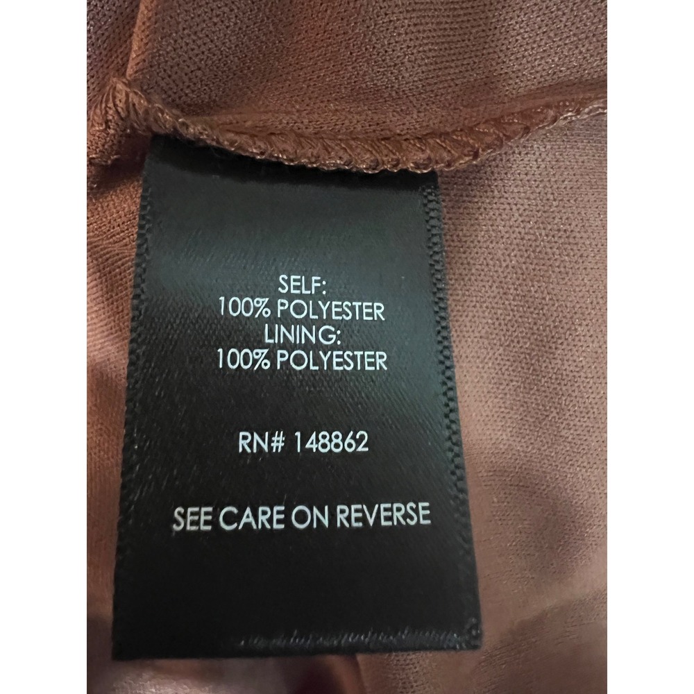 Torrid Brown Satin Polka Dot Faux Wrap Ruffle Midi Dress Plus Retro Size 6X - Picture 8 of 10